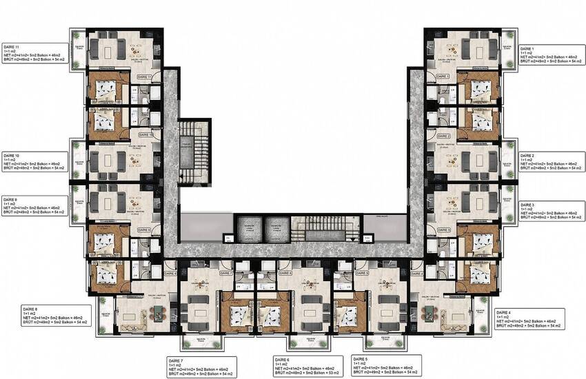 Investment Properties in an Elegant Complex in Alanya Oba 25