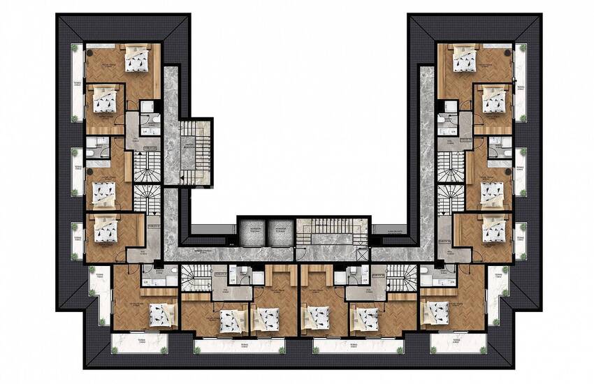 Investment Properties in an Elegant Complex in Alanya Oba 26
