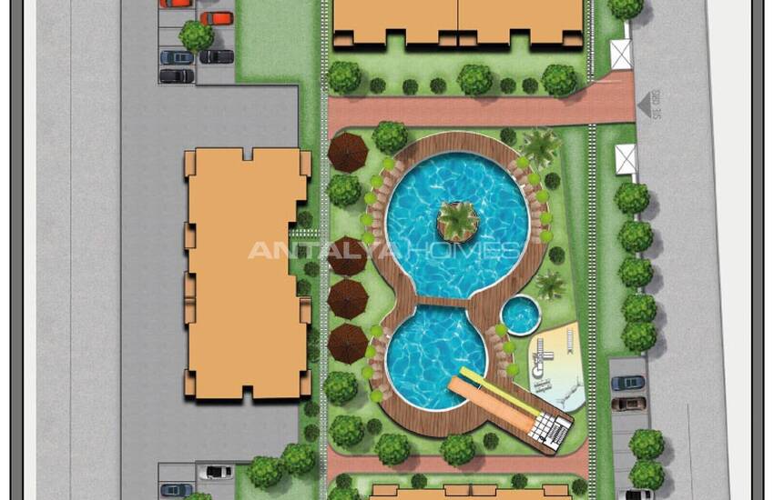 Antalya Kepez'de Havuzlu Sitede Yerden Isıtmalı Daireler 35