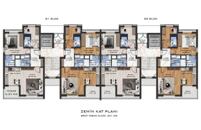 Wohnungen Mit Fußbodenheizung In Einem Komplex In Antalya 37