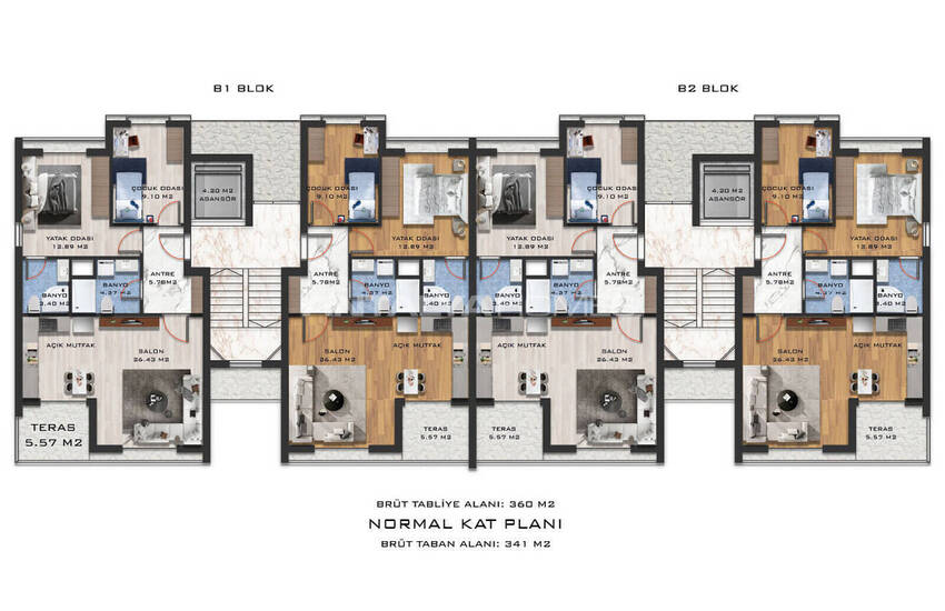 Wohnungen Mit Fußbodenheizung In Einem Komplex In Antalya 38