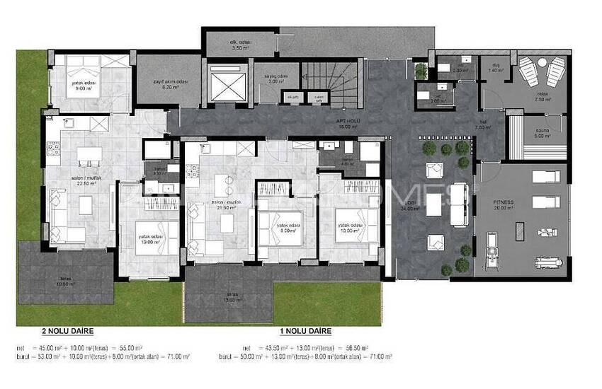 Sea and City View Flats Close to Amenities in Alanya Avsallar 30