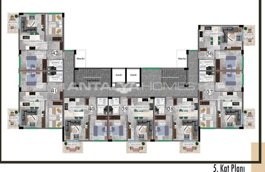 Cozy Apartments in a Complex with Pool in Payallar Alanya 18