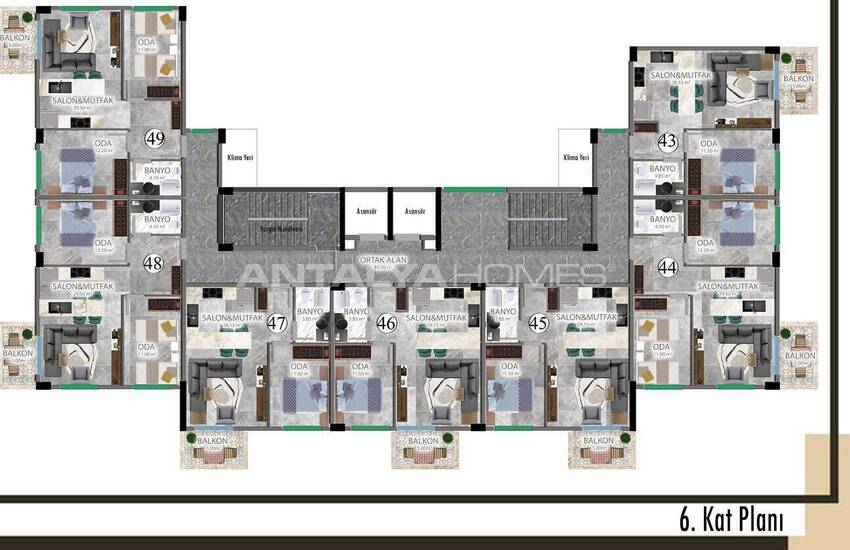 Cozy Apartments in a Complex with Pool in Payallar Alanya 19