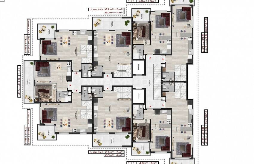 شقق فاخرة مع مناظر خلابة في الانيا كارجيجاك 4