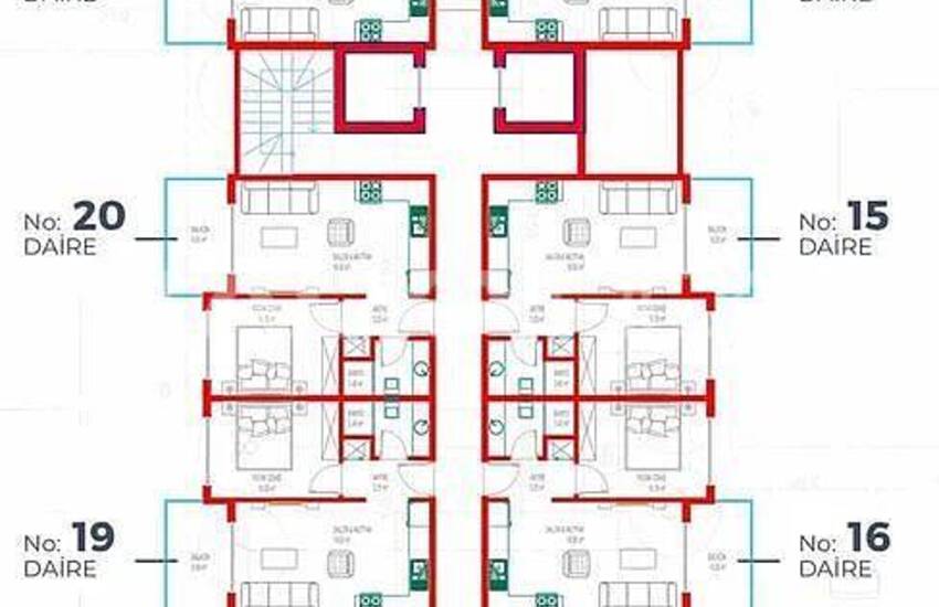 Properties in a Complex with Rich Facilities in Alanya Turkler 20