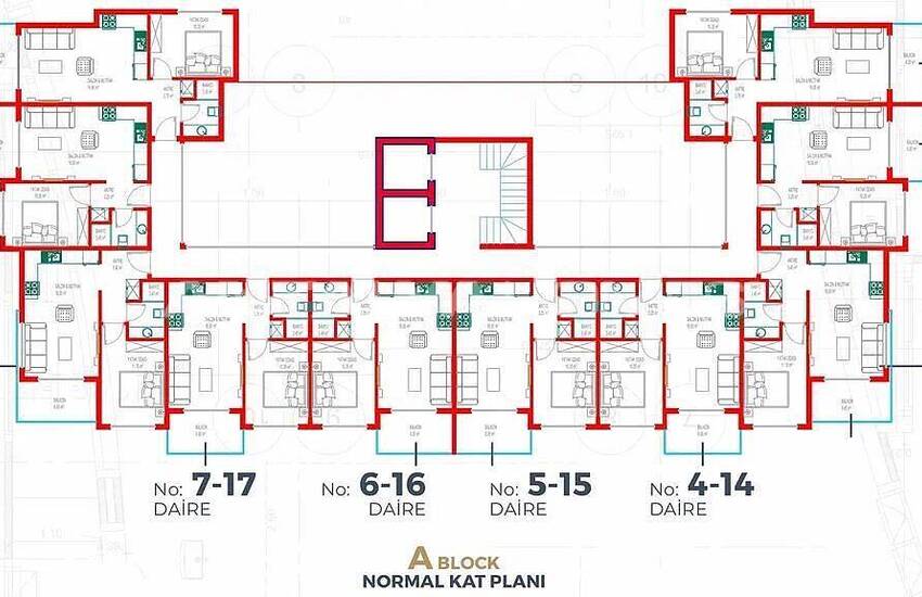 Properties in a Complex with Rich Facilities in Alanya Turkler 13