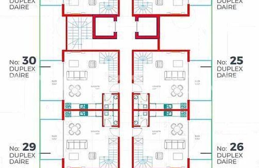Properties in a Complex with Rich Facilities in Alanya Turkler 14