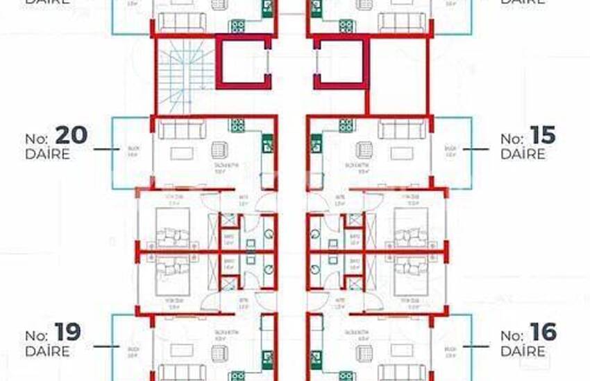 Properties in a Complex with Rich Facilities in Alanya Turkler 15