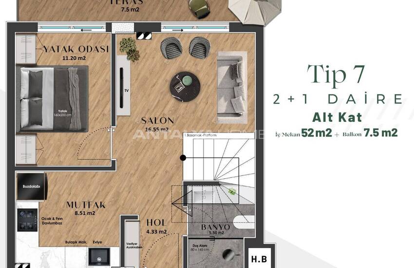 Högkvalitativa Lägenheter I Kundu Kanyon-projektet I Antalya 59