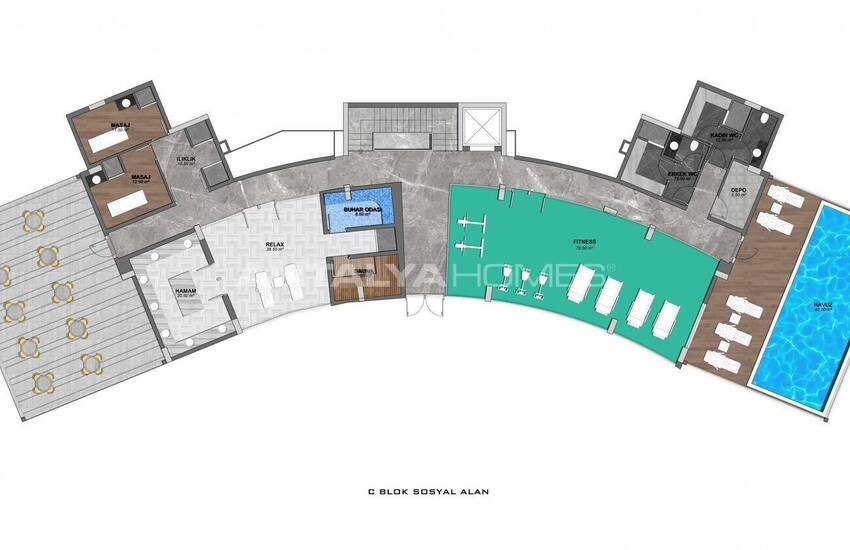 Современная Недвижимость в Элитном Комплексе в Оба, Аланья 37