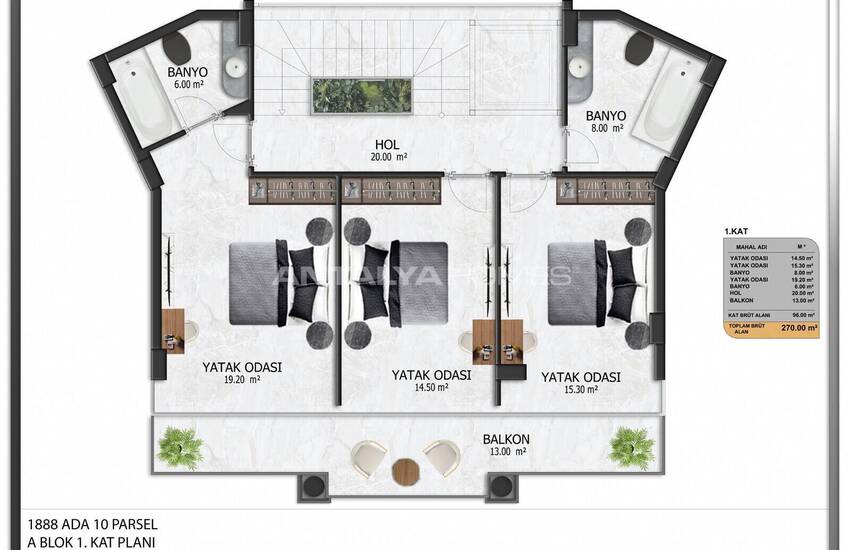 Alanya Bektaş'ta Satılık Havuzlu Müstakil Villalar 29