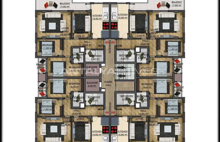 Properties in an Elegant Residential Complex in Gazipasa Antalya 38