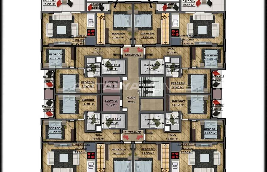 Properties in an Elegant Residential Complex in Gazipasa Antalya 39