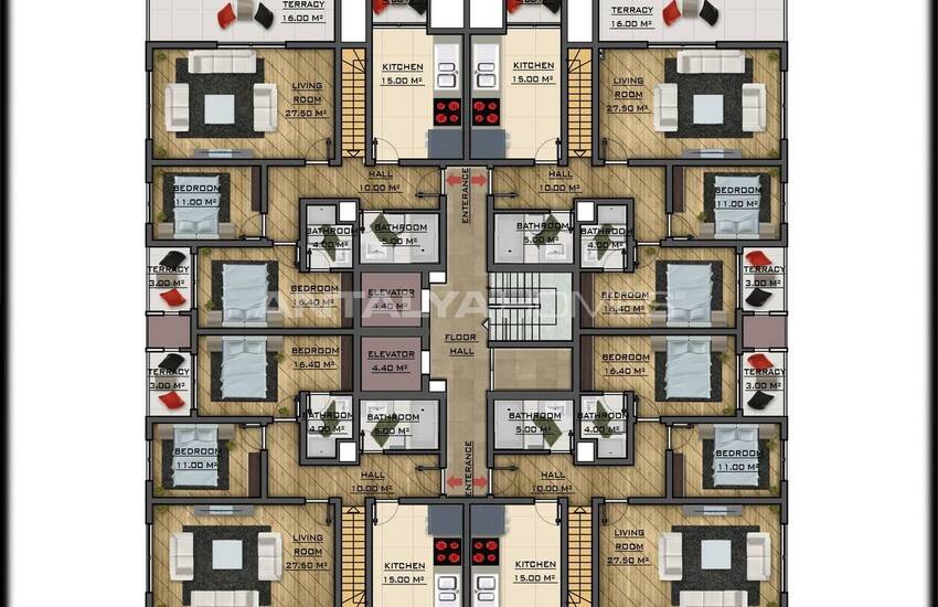 Properties in an Elegant Residential Complex in Gazipasa Antalya 40