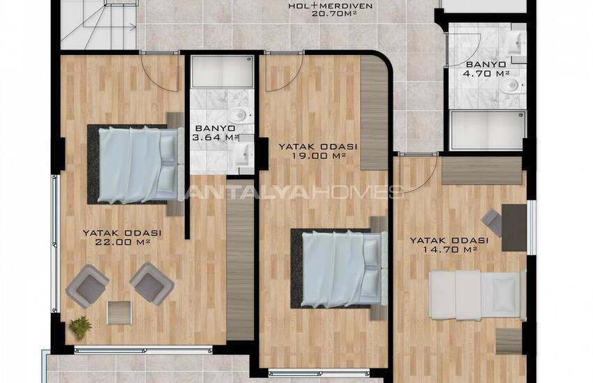 Villas Individuelles Luxueuses Vue Mer Et Ville À Alanya 51