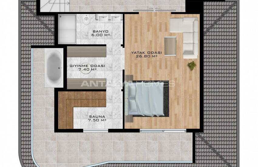 Villas Individuelles Luxueuses Vue Mer Et Ville À Alanya 53