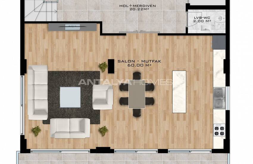 Villas Individuelles Luxueuses Vue Mer Et Ville À Alanya 54