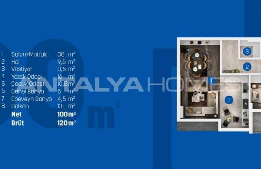 Antalya Altıntaş'ta Havuzlu Sitede Bahçe Kullanımlı Şık Daireler 28