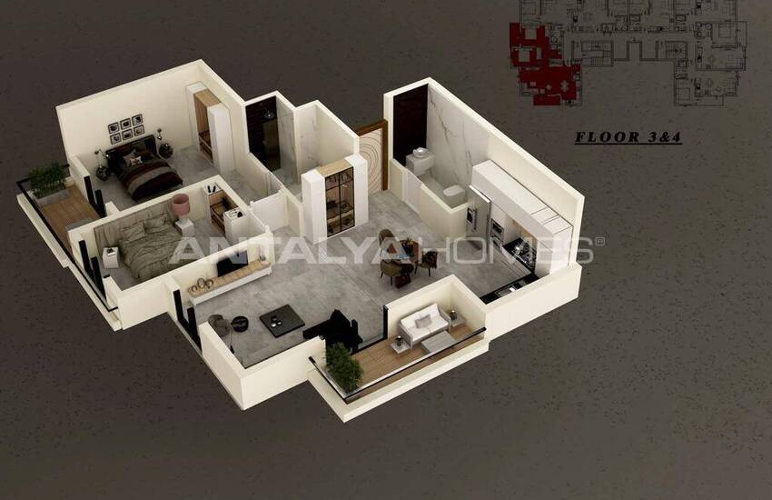 شقق مريحة بالقرب من البحر في محمودلار ألانيا 17