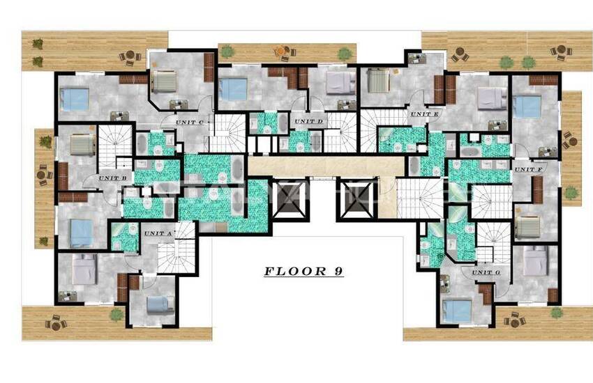 شقق مريحة بالقرب من البحر في محمودلار ألانيا 20