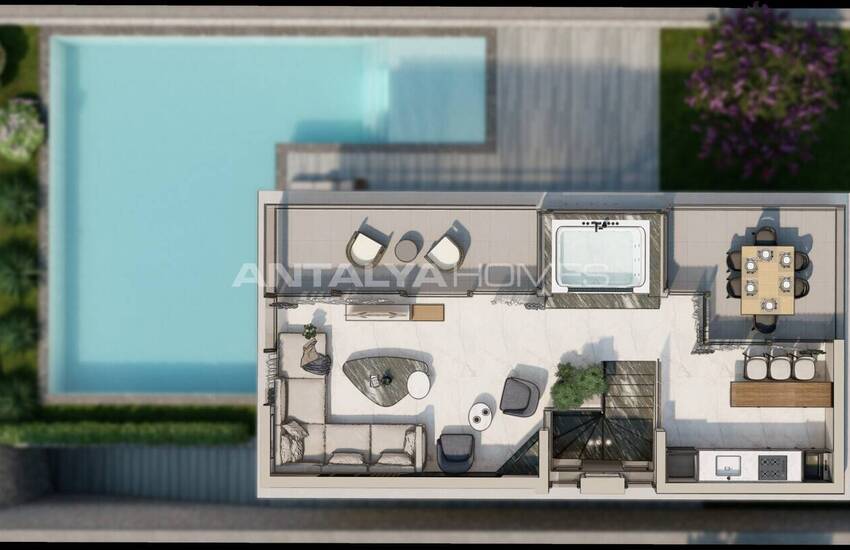 House with High Privacy and Rich Amenities in Antalya Kalkan 74