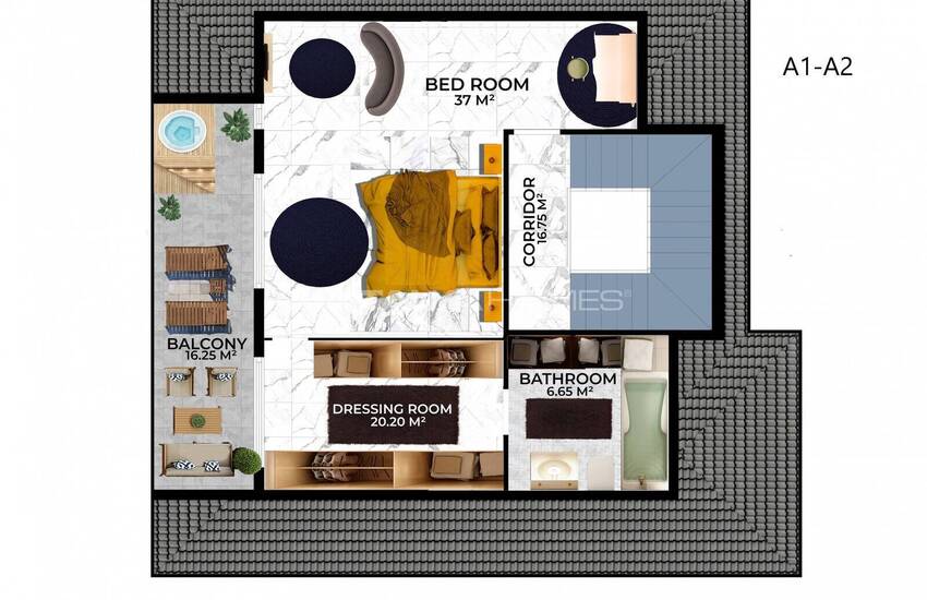 Modern-design Villas with Sea and Natura Scene in Alanya 33