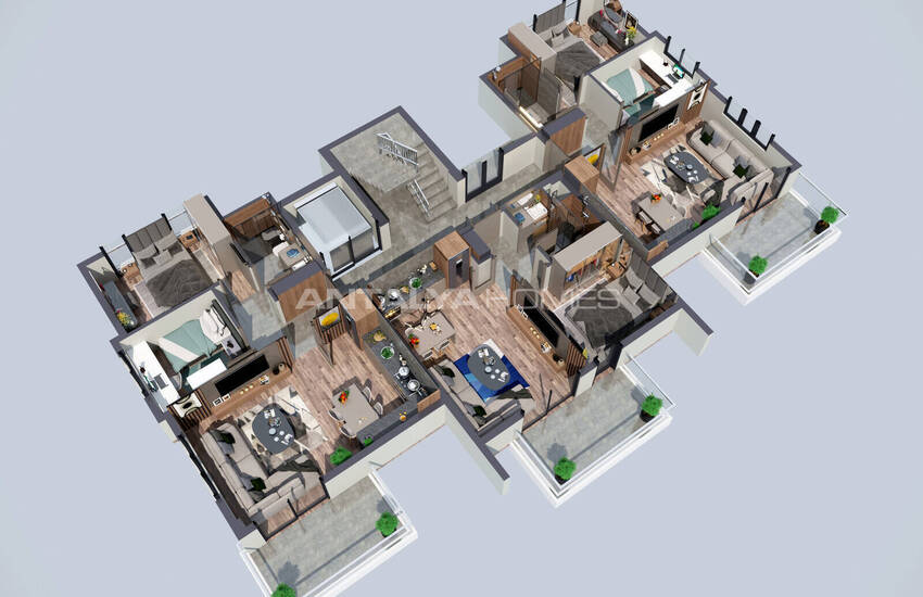 Квартиры в Комплексе с Крытым Паркингом в Анталии, Алтынташ 19