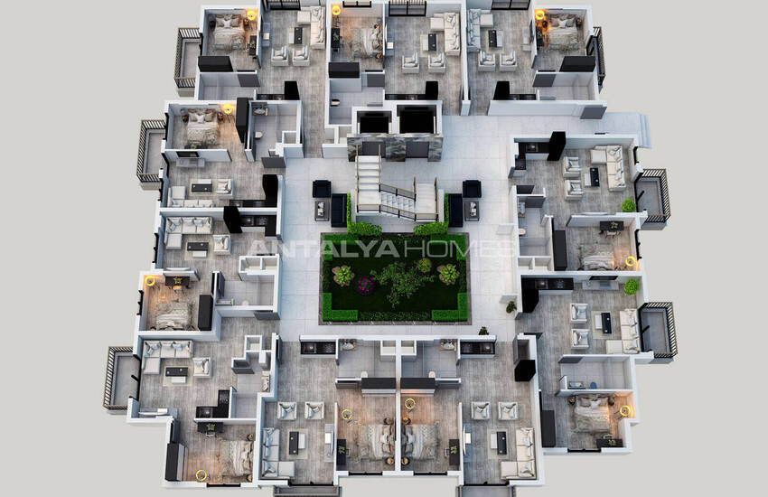 آپارتمان های مدرن در یک مجتمع با استخر نزدیک به تراموا در کپز 15