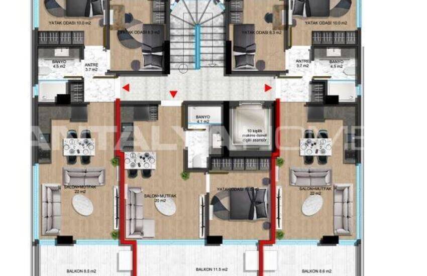 Snygga Lägenheter Nära Stranden I Alanya Center 27