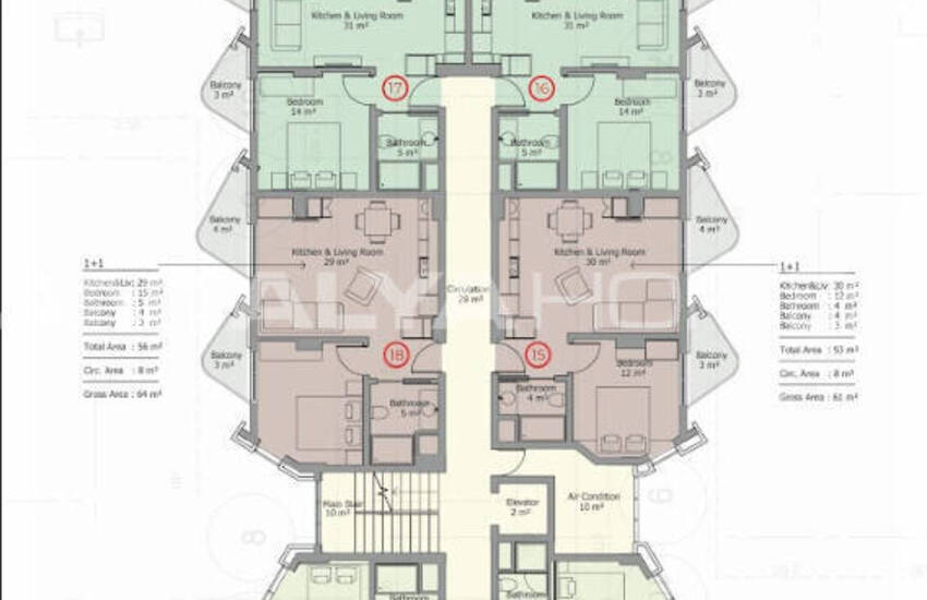 Sea View Spacious Apartments in Alanya Mahmutlar 45