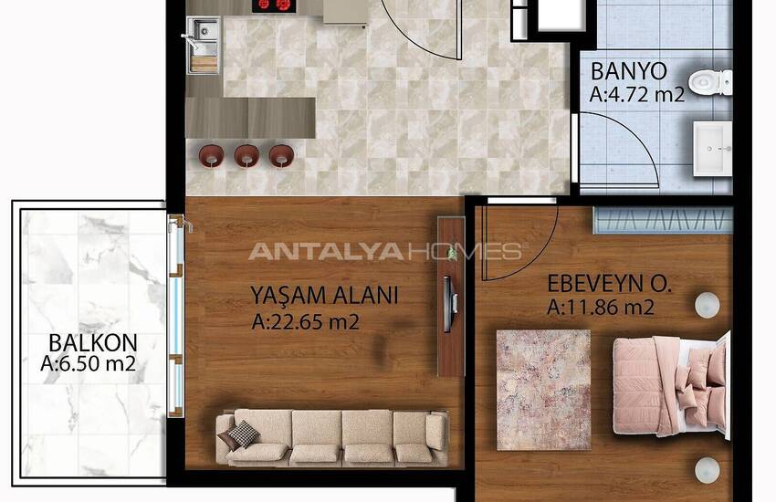 Lägenheter Med Utomhuspool På En Plats I Altıntas Aksu 19