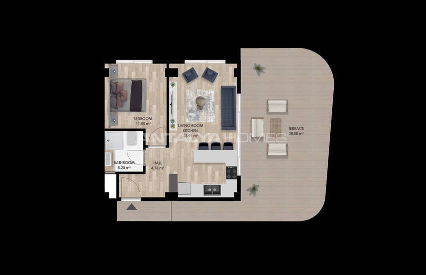 شقق حديثة في مجمع السكني فاخر في أنطاليا ألتيناش 26