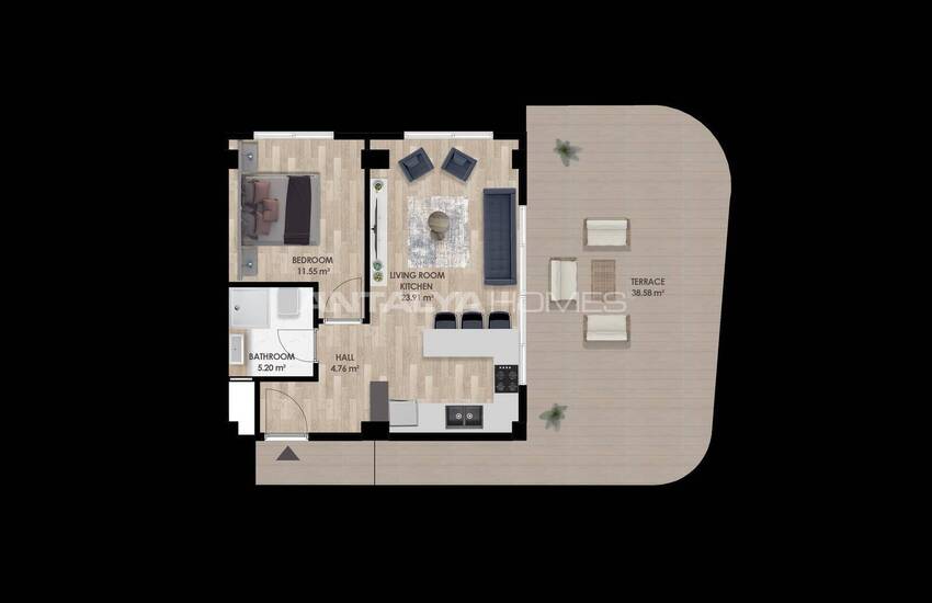 Современные Квартиры в Новом Комплексе в Аксу, Анталия 27