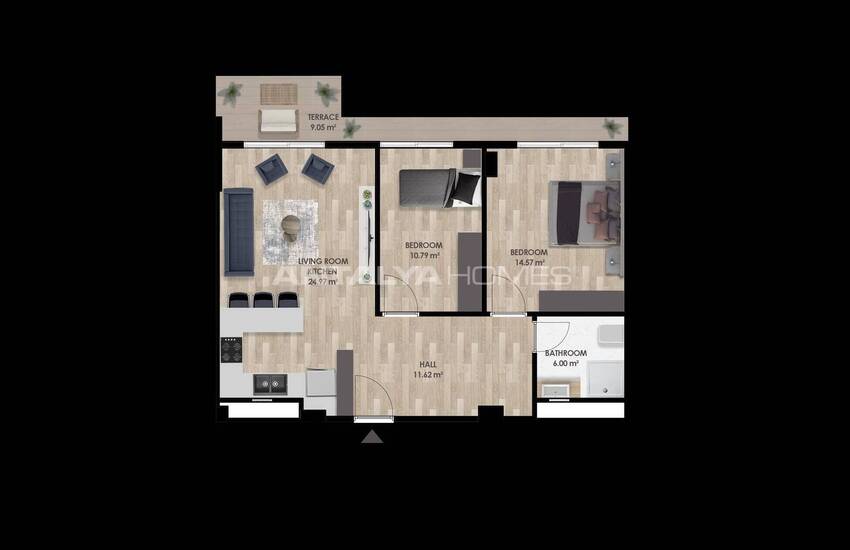 Antalya Altıntaş'ta Lüks Konseptli Sitede Modern Daireler 28