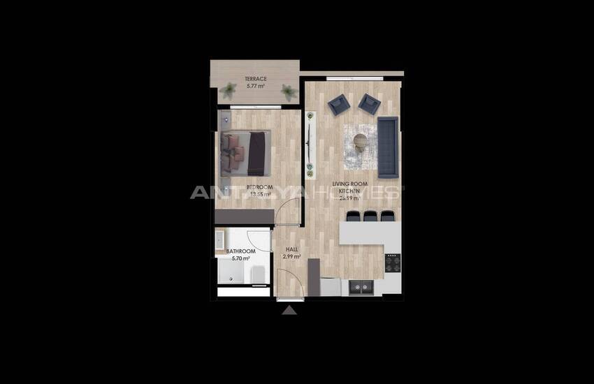 Antalya Altıntaş'ta Lüks Konseptli Sitede Modern Daireler 31