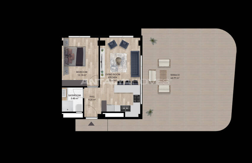 شقق حديثة في مجمع السكني فاخر في أنطاليا ألتيناش 44