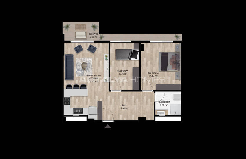 شقق حديثة في مجمع السكني فاخر في أنطاليا ألتيناش 46