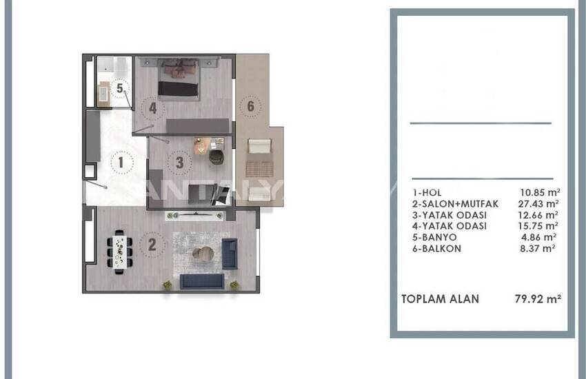 Appartements Modernes Dans Résidence De Luxe À Aksu Antalya 23