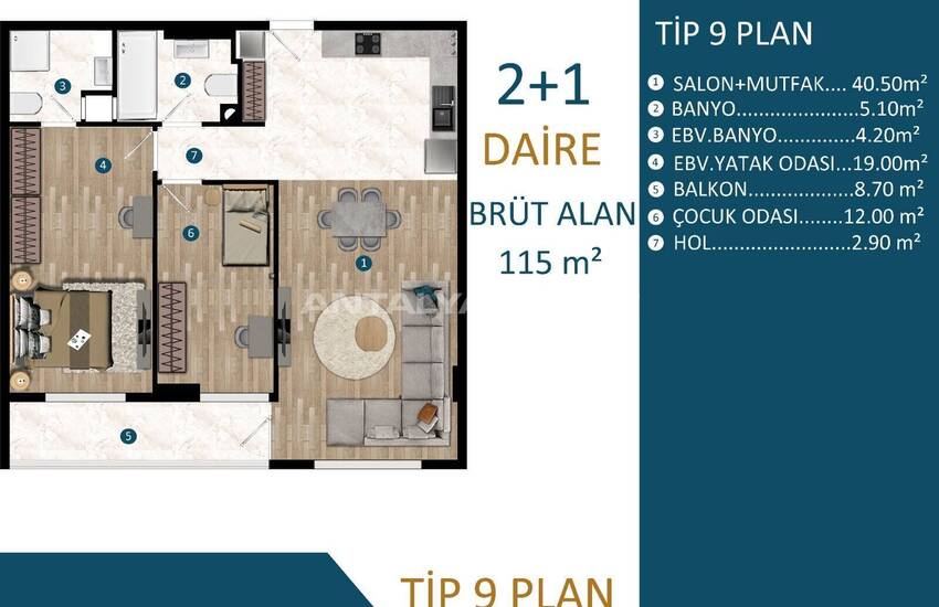 Moderne En Stijlvolle Woningen In Nieuw Project In Kepez Antalya 31