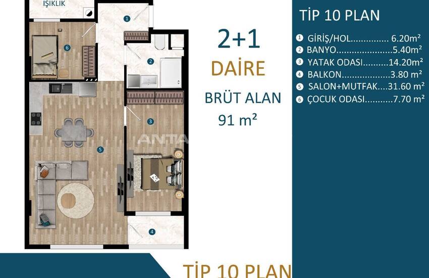 Moderne En Stijlvolle Woningen In Nieuw Project In Kepez Antalya 32
