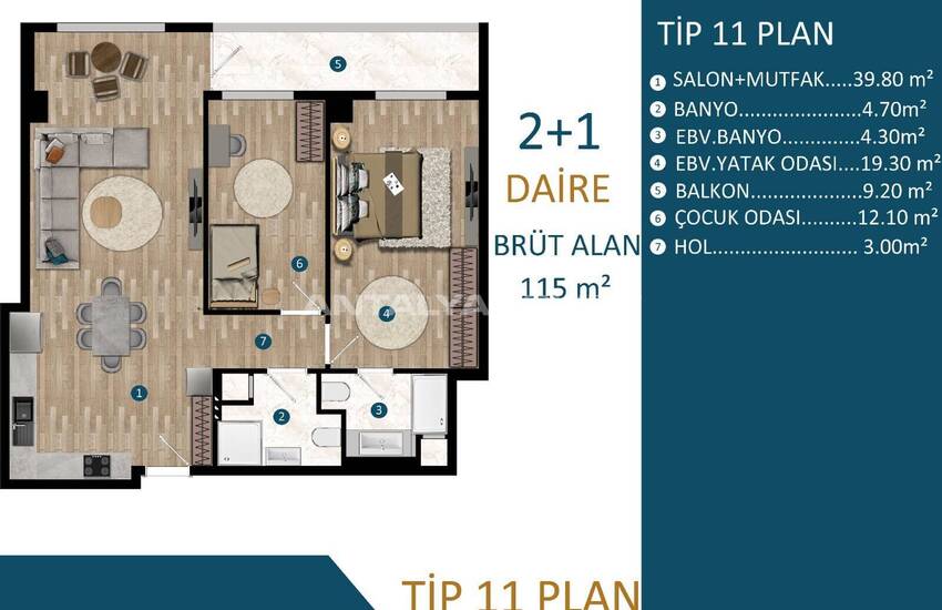 Moderne En Stijlvolle Woningen In Nieuw Project In Kepez Antalya 33
