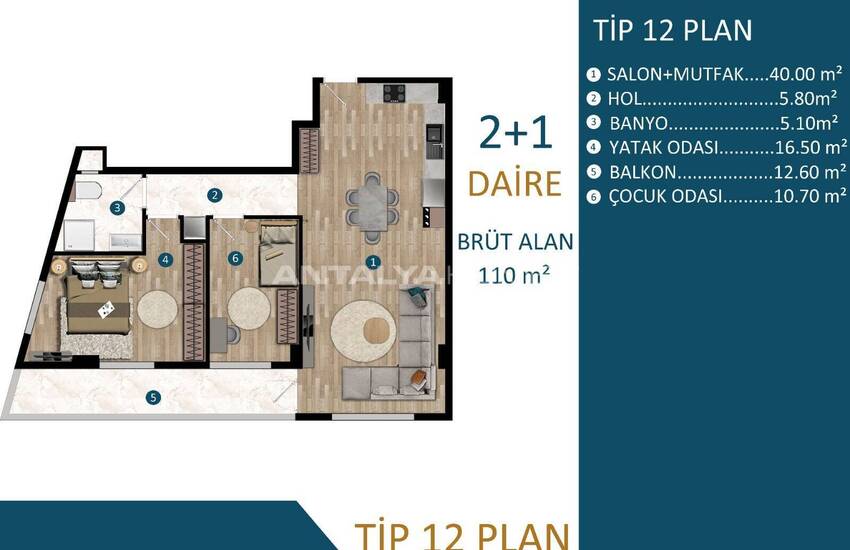 Moderne En Stijlvolle Woningen In Nieuw Project In Kepez Antalya 34