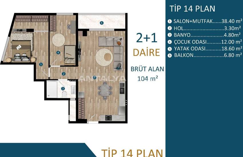Moderne En Stijlvolle Woningen In Nieuw Project In Kepez Antalya 36