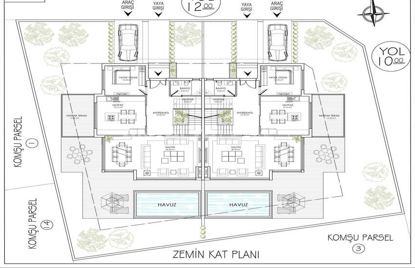 Stilvolle Doppelvillen Mit Privatem Pool In Altinkale, Dösemealti 43