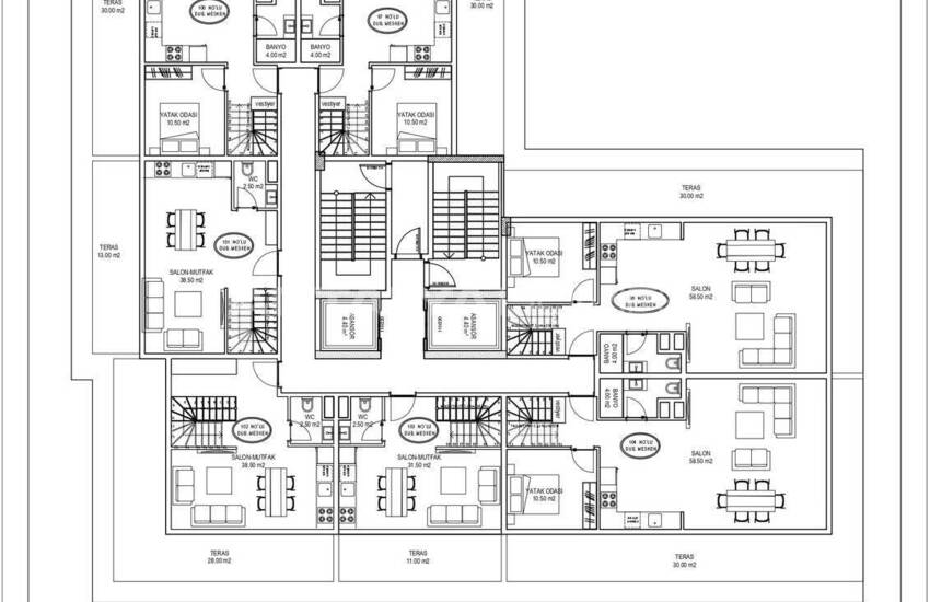 آپارتمان های لوکس در یک مجتمع با امکانات هتل در آلانیا 36