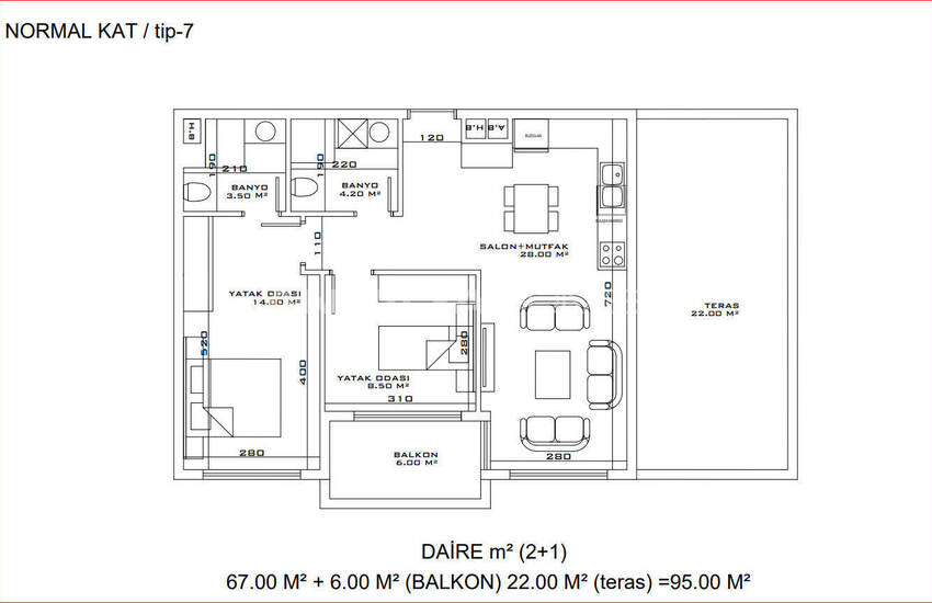Aksu Altıntaş'ta Kolay Ödeme Olanağına Sahip Projeden Daireler 22
