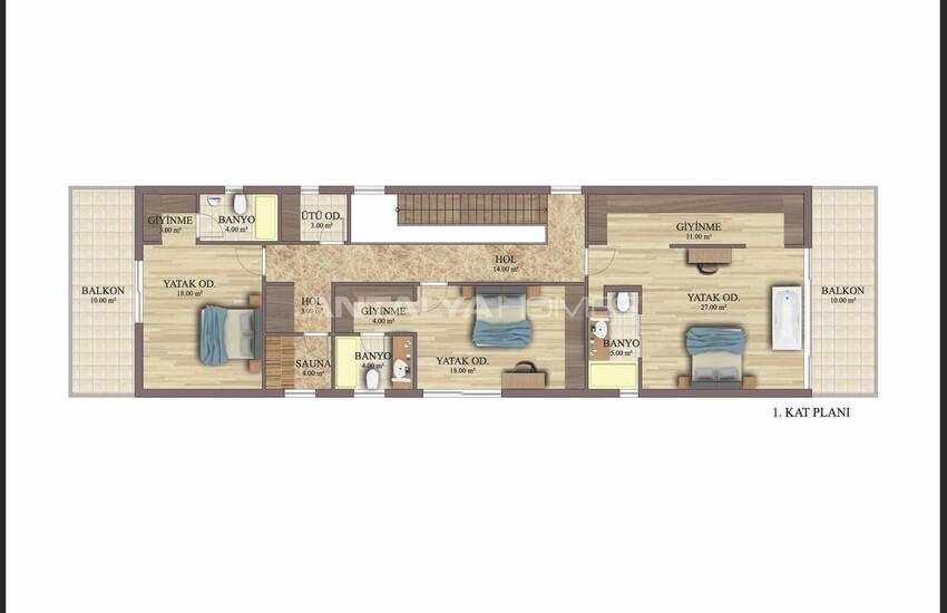 خانه های لوکس با سونا و جکوزی در آنتالیا، دوشمالتی 56