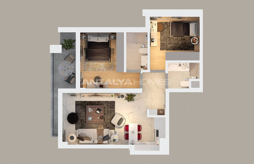 Antalya'da Gelişen Bölgede Yatırımlık Satılık Daireler 32
