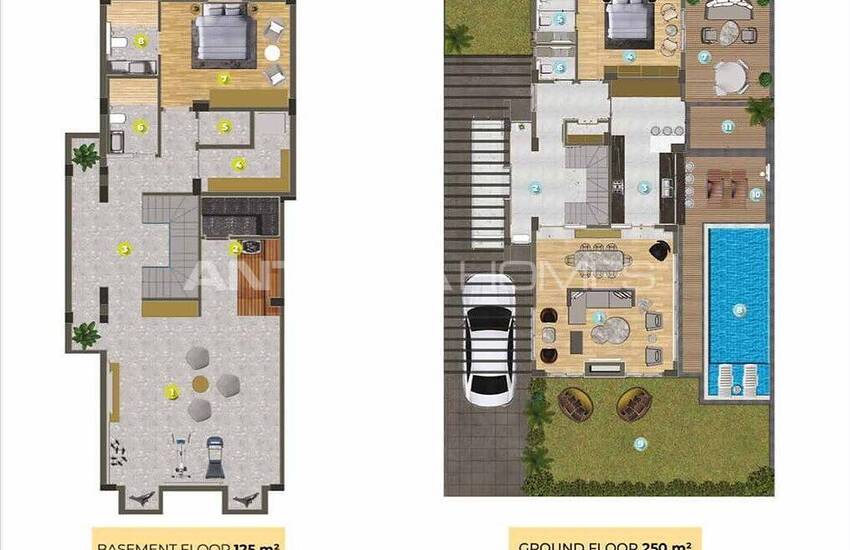 Hus Med Vinterträdgård Och Öppen Parkering I Antalya Altinkale 38